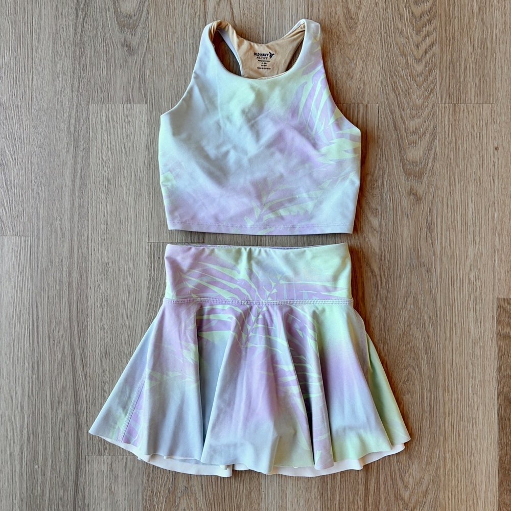 Old Navy Pastel Tie-Dye Active Set in Mint, Lavender & Pale Yellow